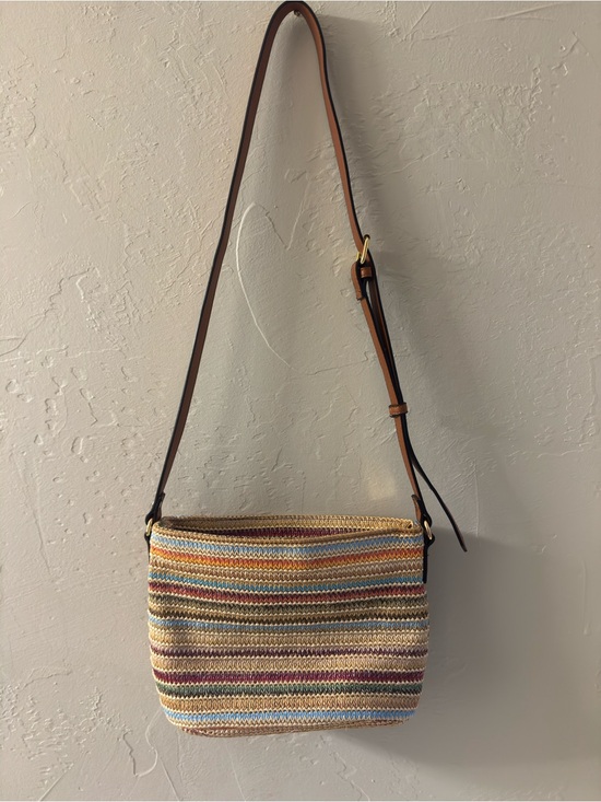 accesorize london Handbags - Colorful Rafia Handbag with Adjustable Crossbody Strap